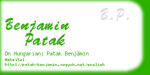 benjamin patak business card